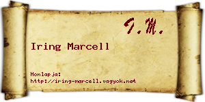 Iring Marcell névjegykártya